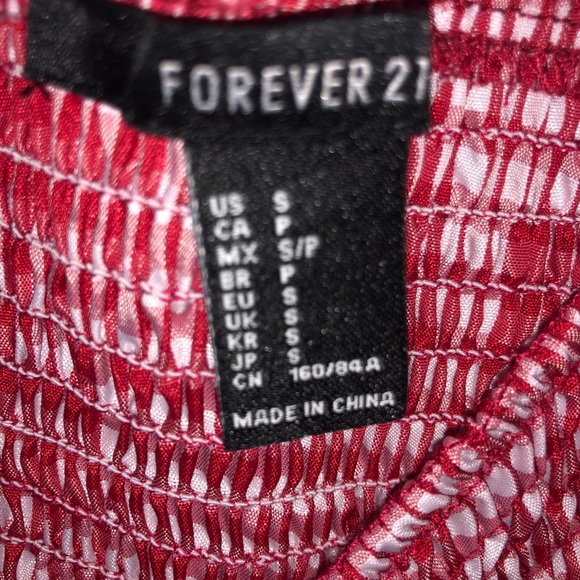 Red and white stripped off the shoulder top - Picture 2 of 3